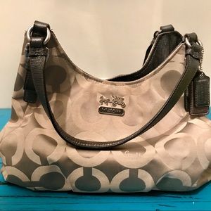 Coach Madison Op Art Sateen Maggie Shoulder Bag